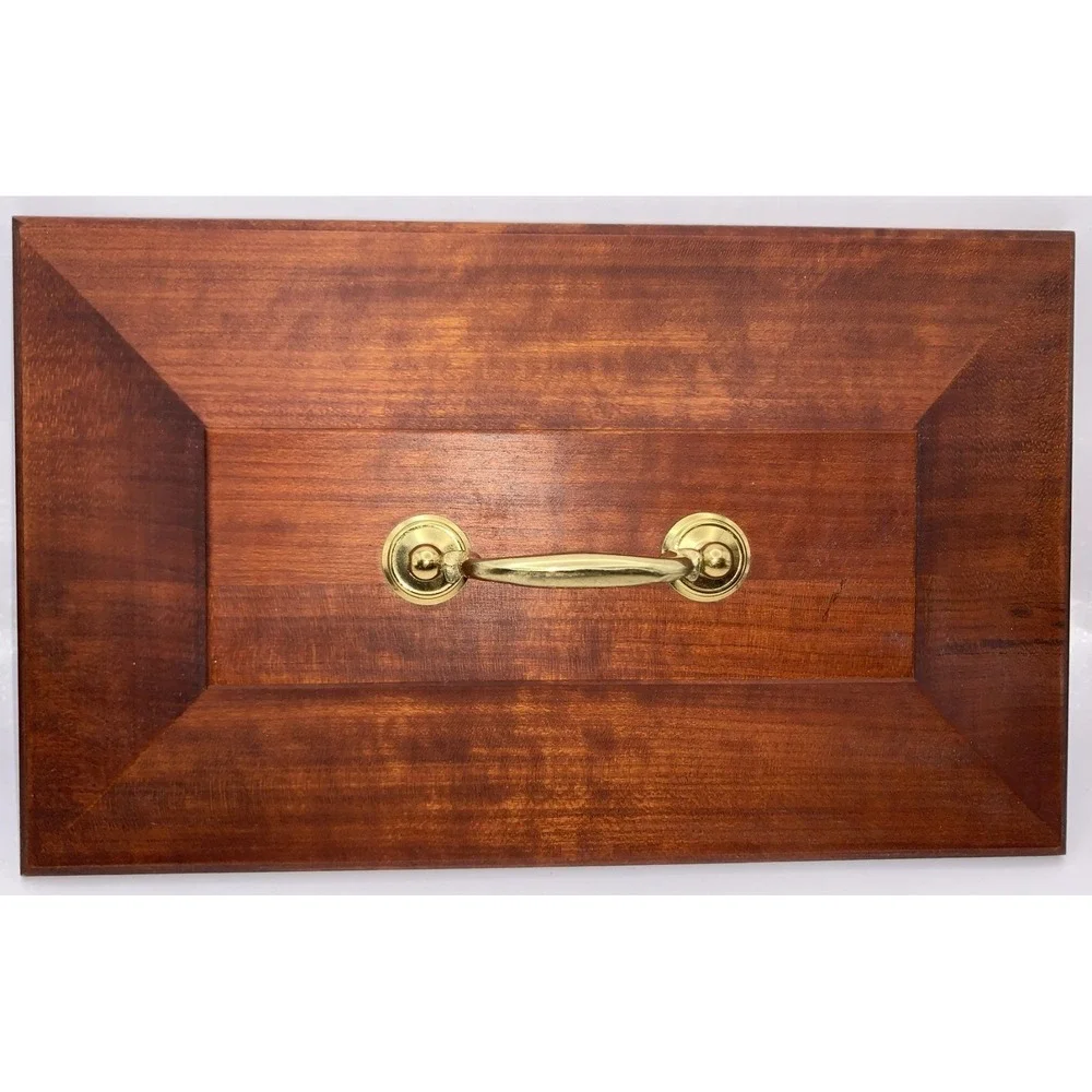 American Crafted Handmade Cherry Wood Box w Lid Funerary Ashes Storage, Keepsake